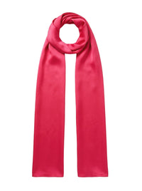 Long satin scarf - Bright Rose