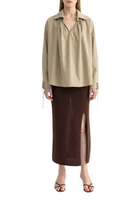 Chemisier Paige oversize - Olive