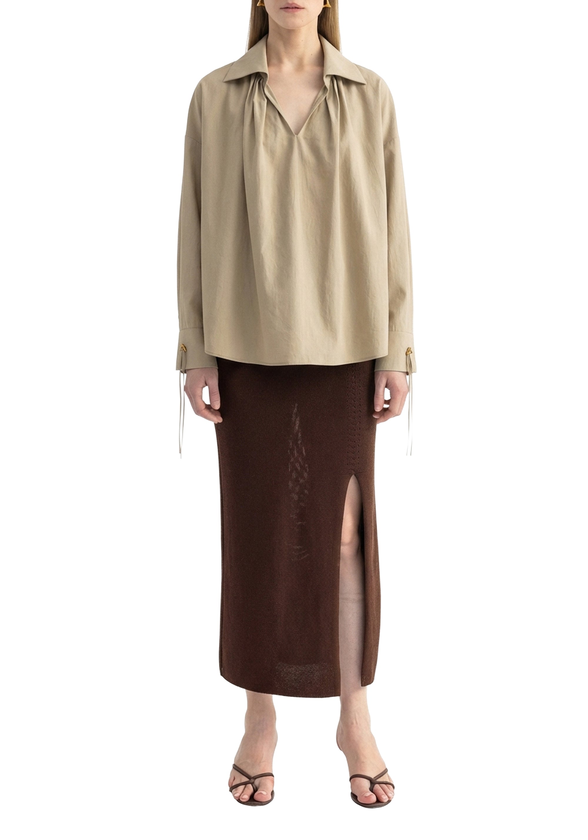 Chemisier Paige oversize - Olive
