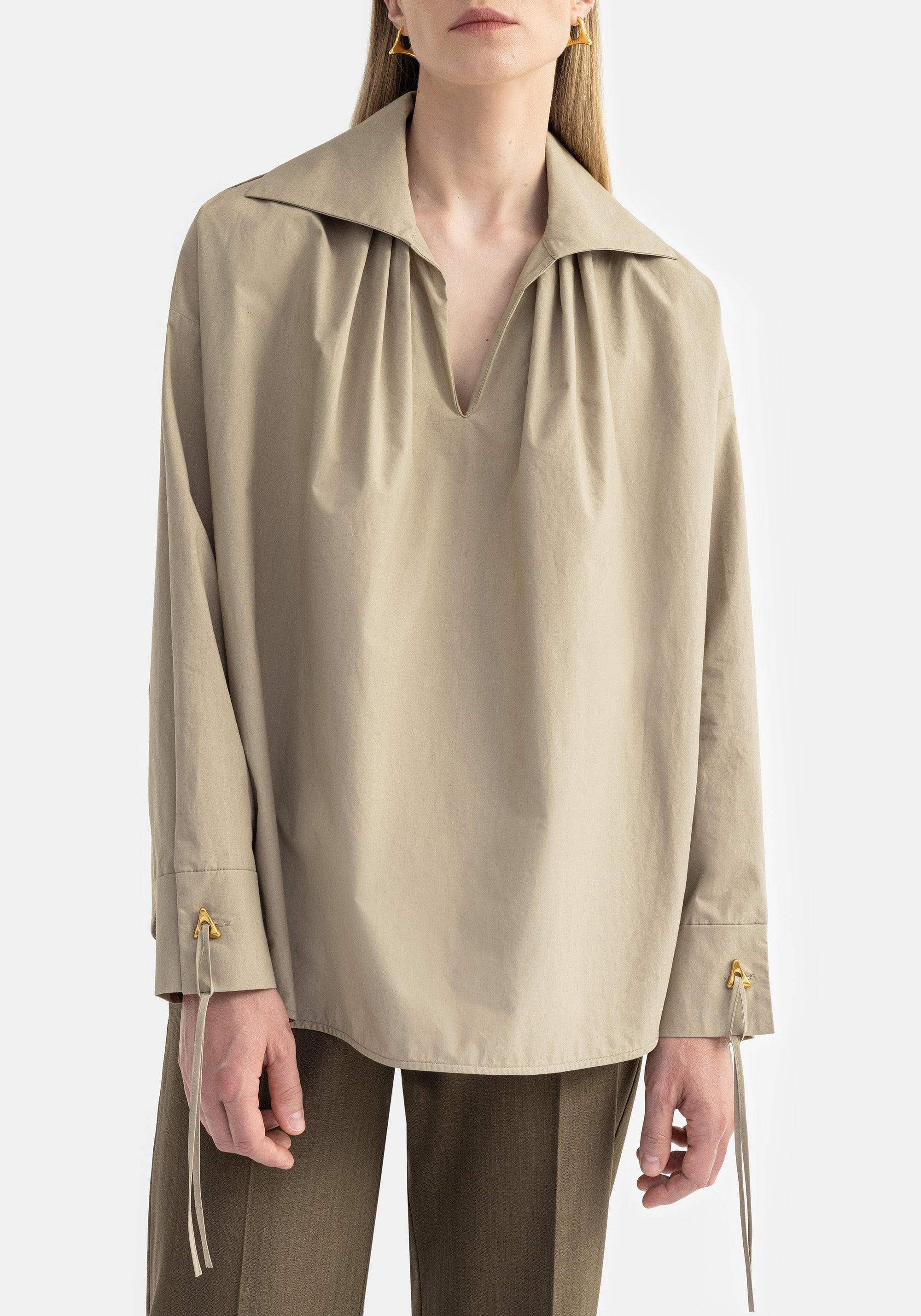 Chemisier Paige oversize - Olive