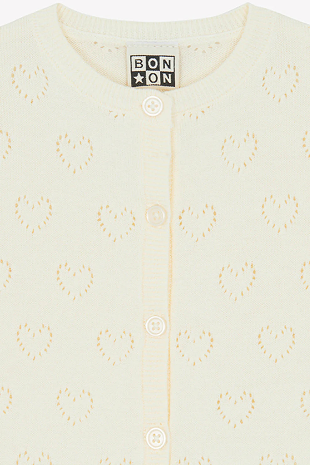 Cardigan Naissance - Crème Bonton