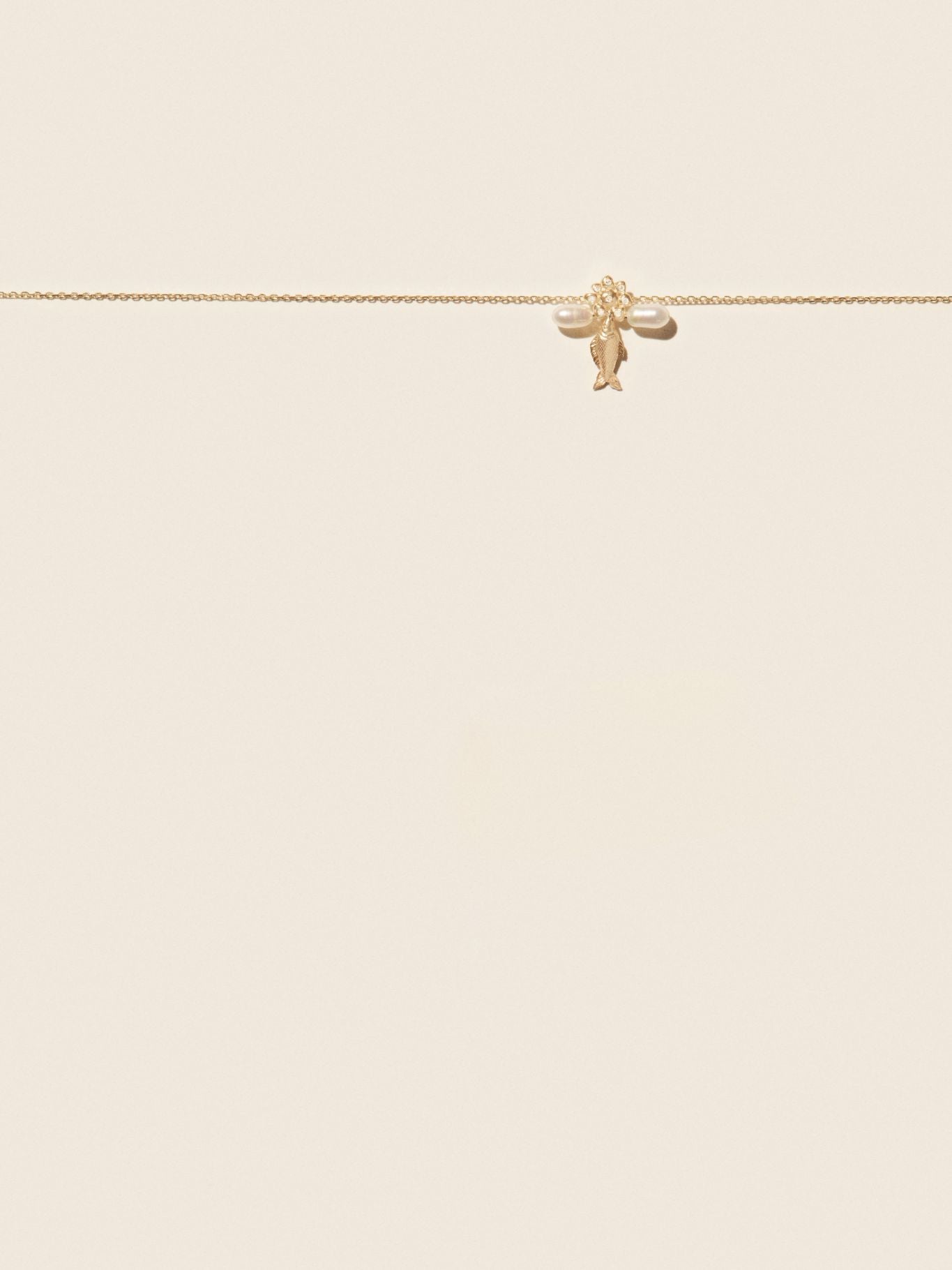 Collier Palerme Daisy en or jaune sertie de diamant - Perle & Diamant