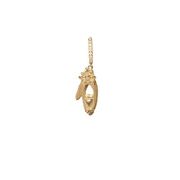 Mono boucle d'oreille Palerme en or jaune avec diamant - Hand
