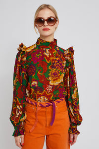 3_79€_WARNING_FLOWER SHIRT PALISSANDRE - Flower