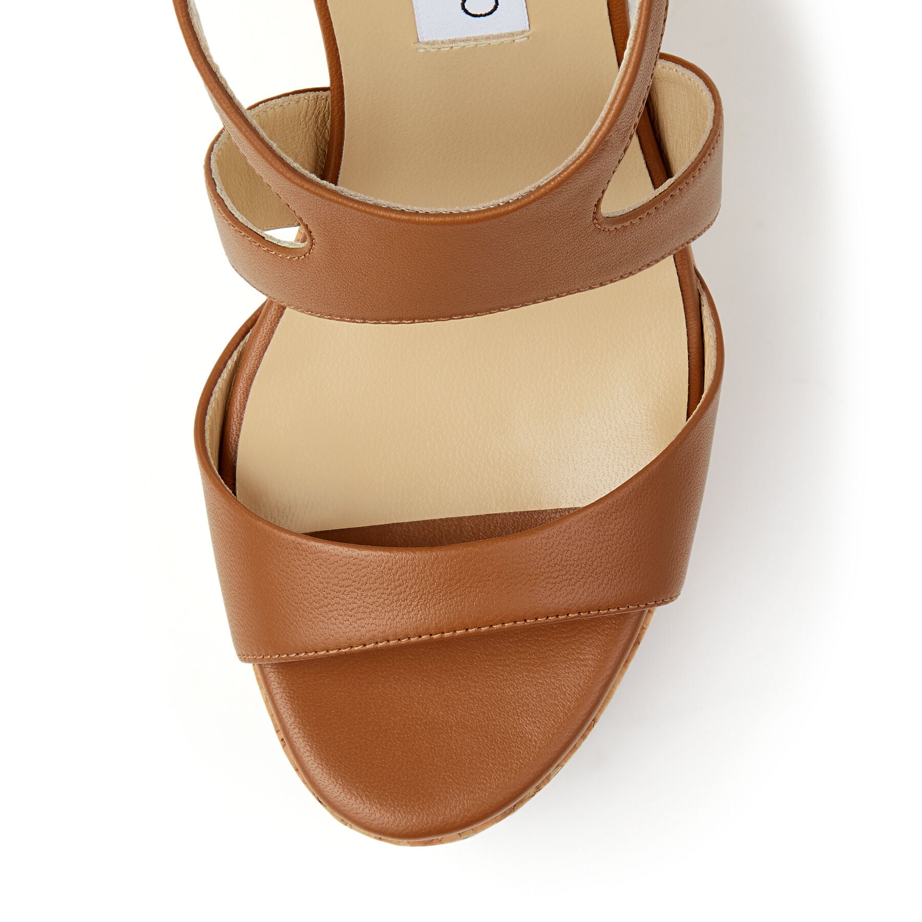 Sandales compensées Palm 120 en cuir - Cuoio & Silver