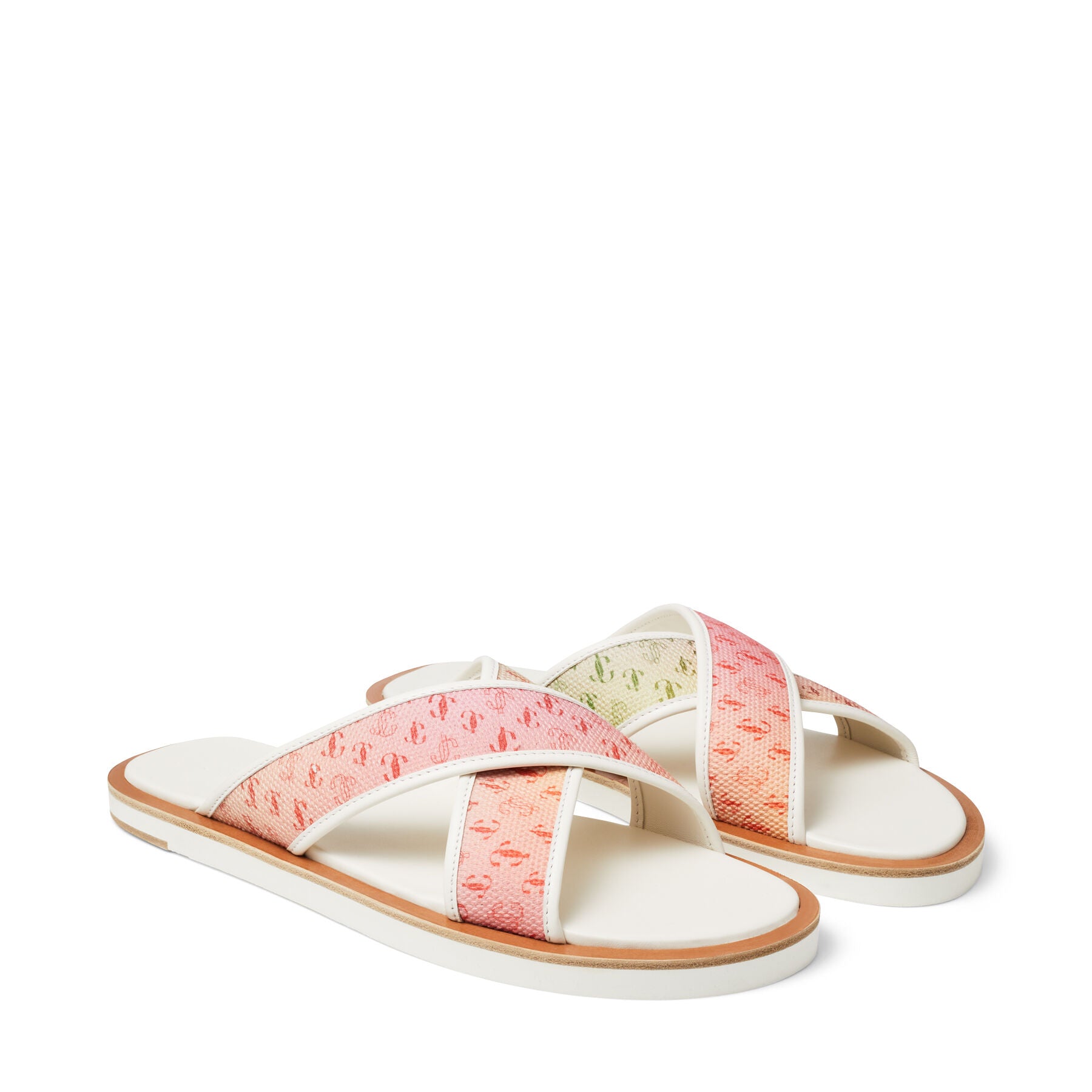 Palmo canvas sandals with JC logo - Sunset Mix & Latte