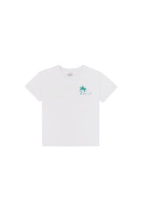T-shirt à col rond imprimé - Blanc