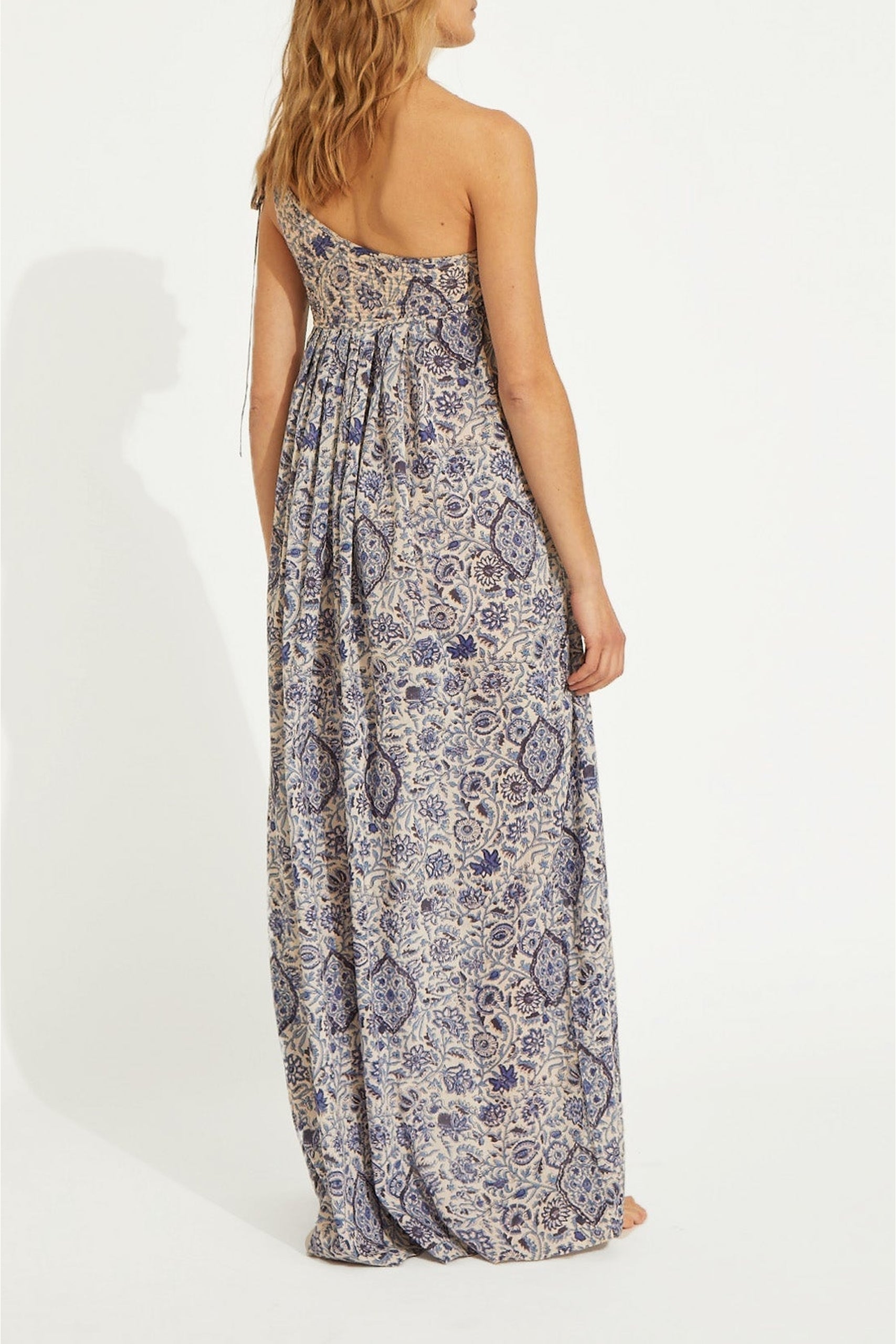 Robe Paloma à encolure asymétrique - Blue