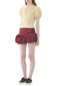 BURGUNDY PAM MINI SKIRT