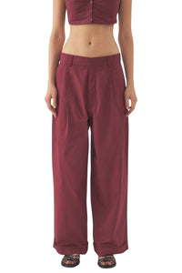 BURGUNDY PAM PANT