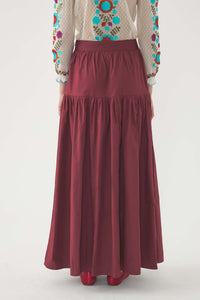 BURGUNDY PAM SKIRT