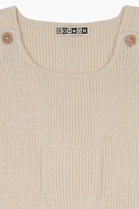 Newborn wool overalls - Crème Bonton