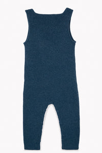 Baby wool dungarees - Mottled blue