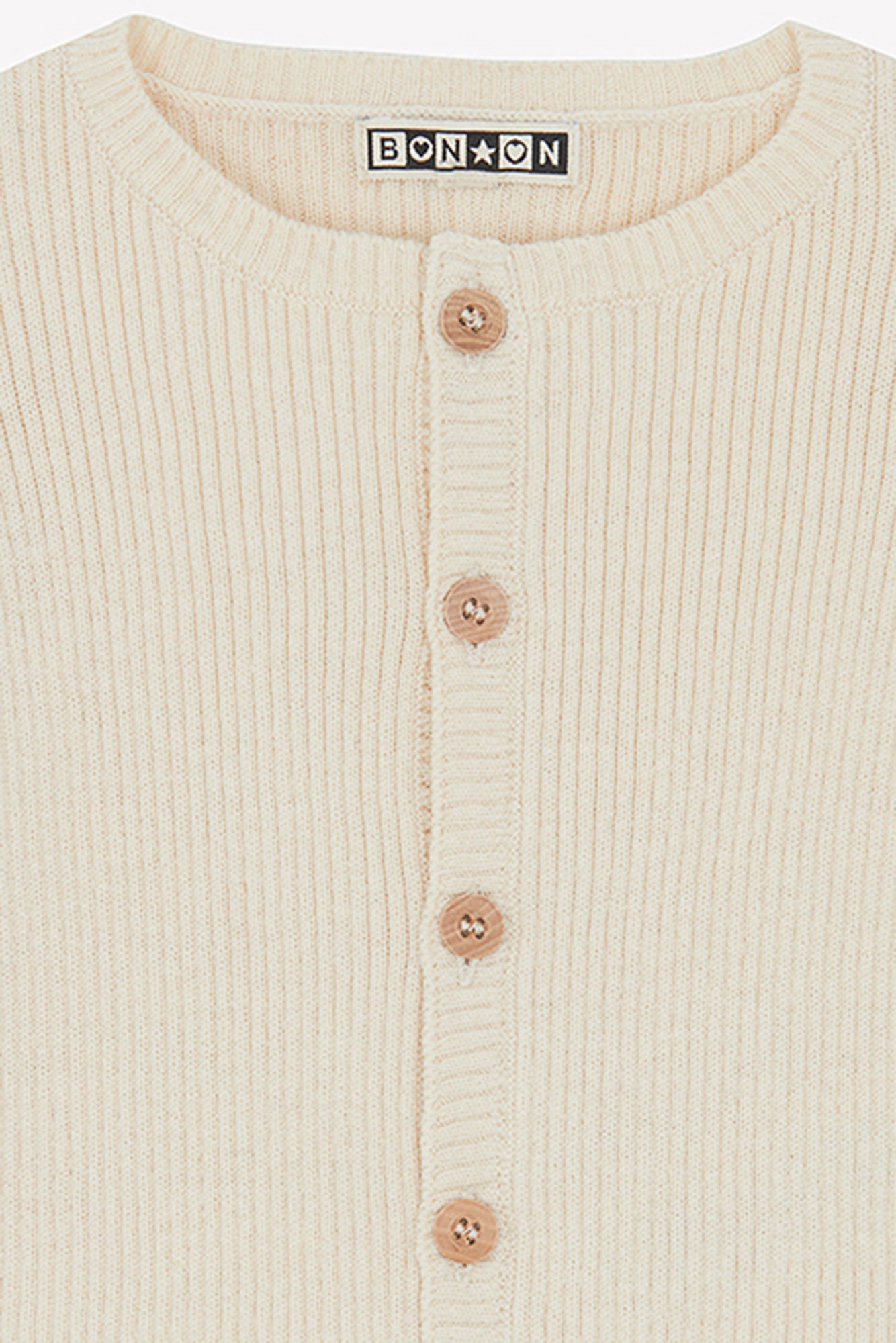 Cardigan Minot en laine - Crème Bonton