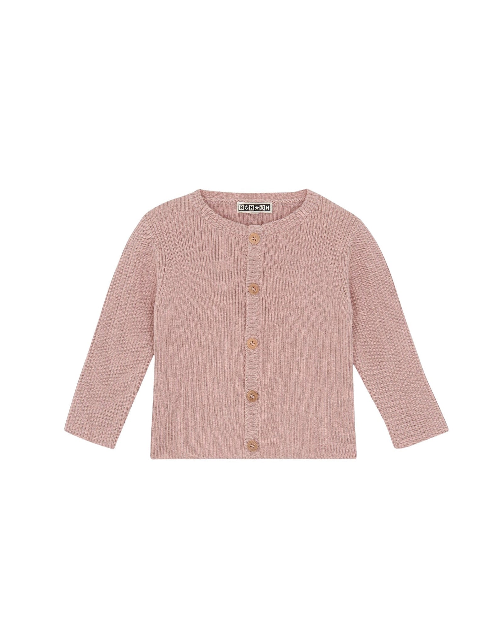 Cardigan Minot en laine - Rose Bonton