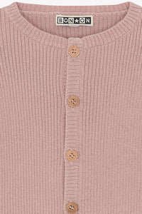 Cardigan Minot en laine - Rose Bonton
