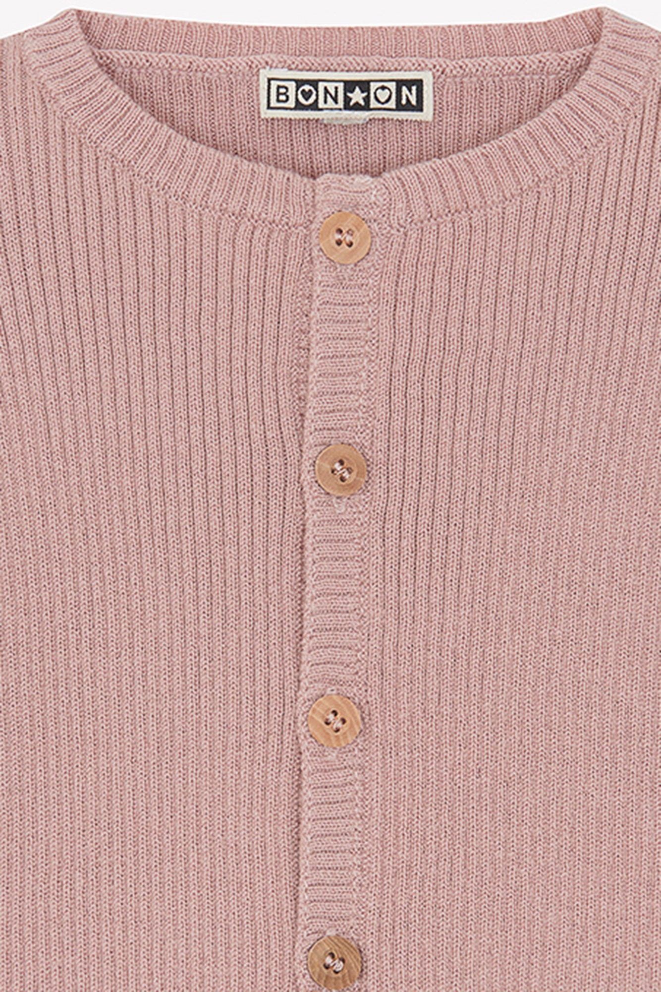 Cardigan Minot en laine - Rose Bonton