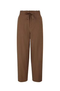 Pantalon Sarajevo en lin mélangé - Marron