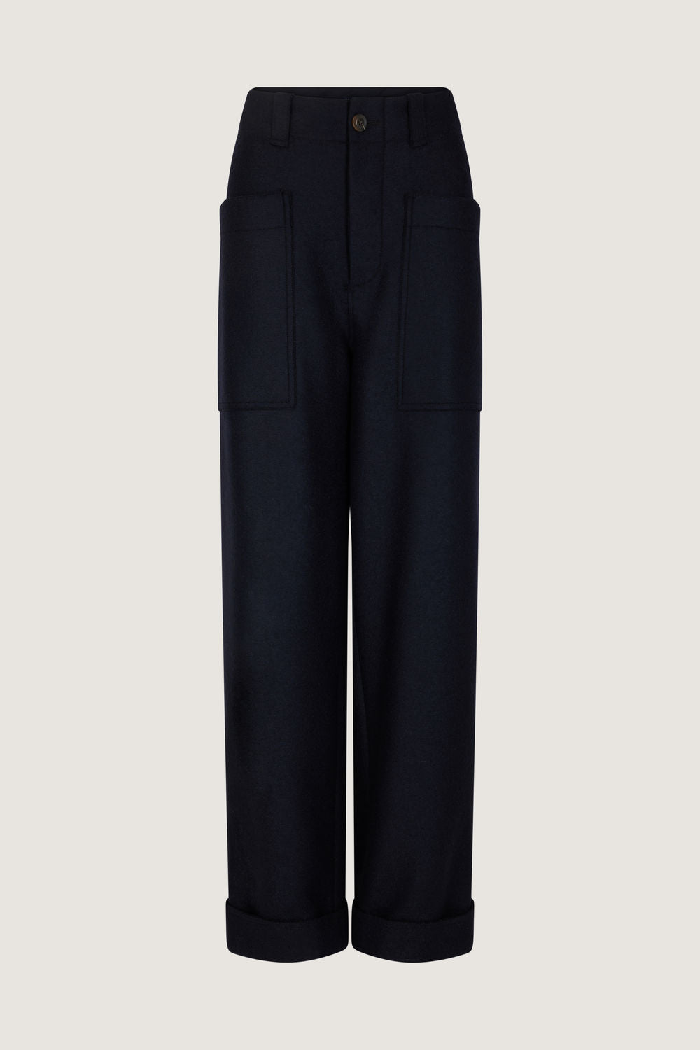 NAVY _ Pantalon Vincennes en laine - Navy