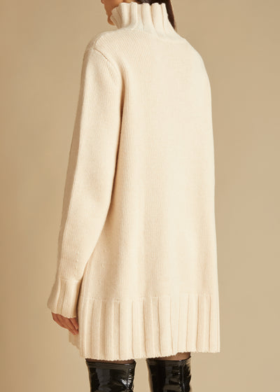 Paola sweater in cashmere - Custard