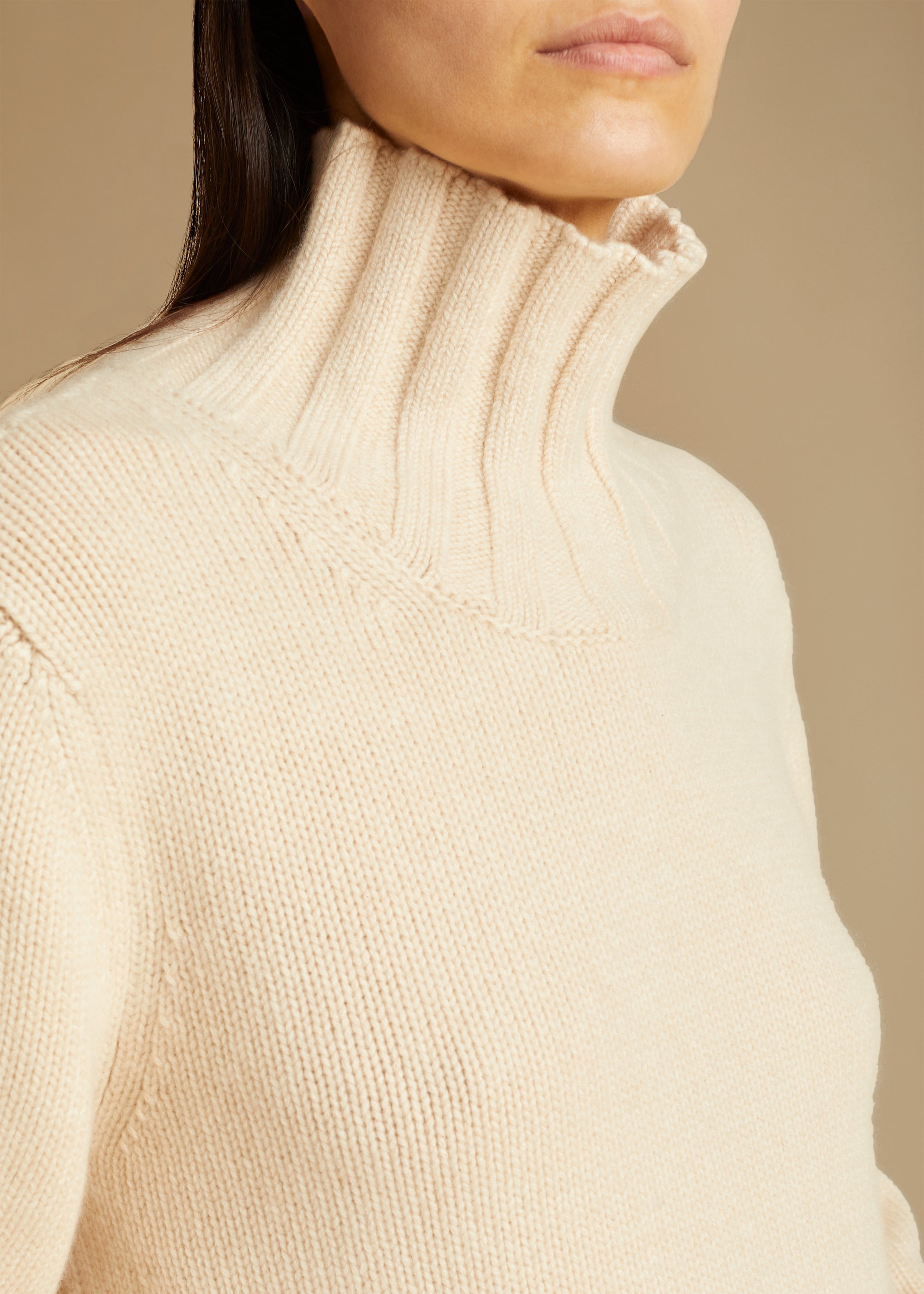Paola sweater in cashmere - Custard