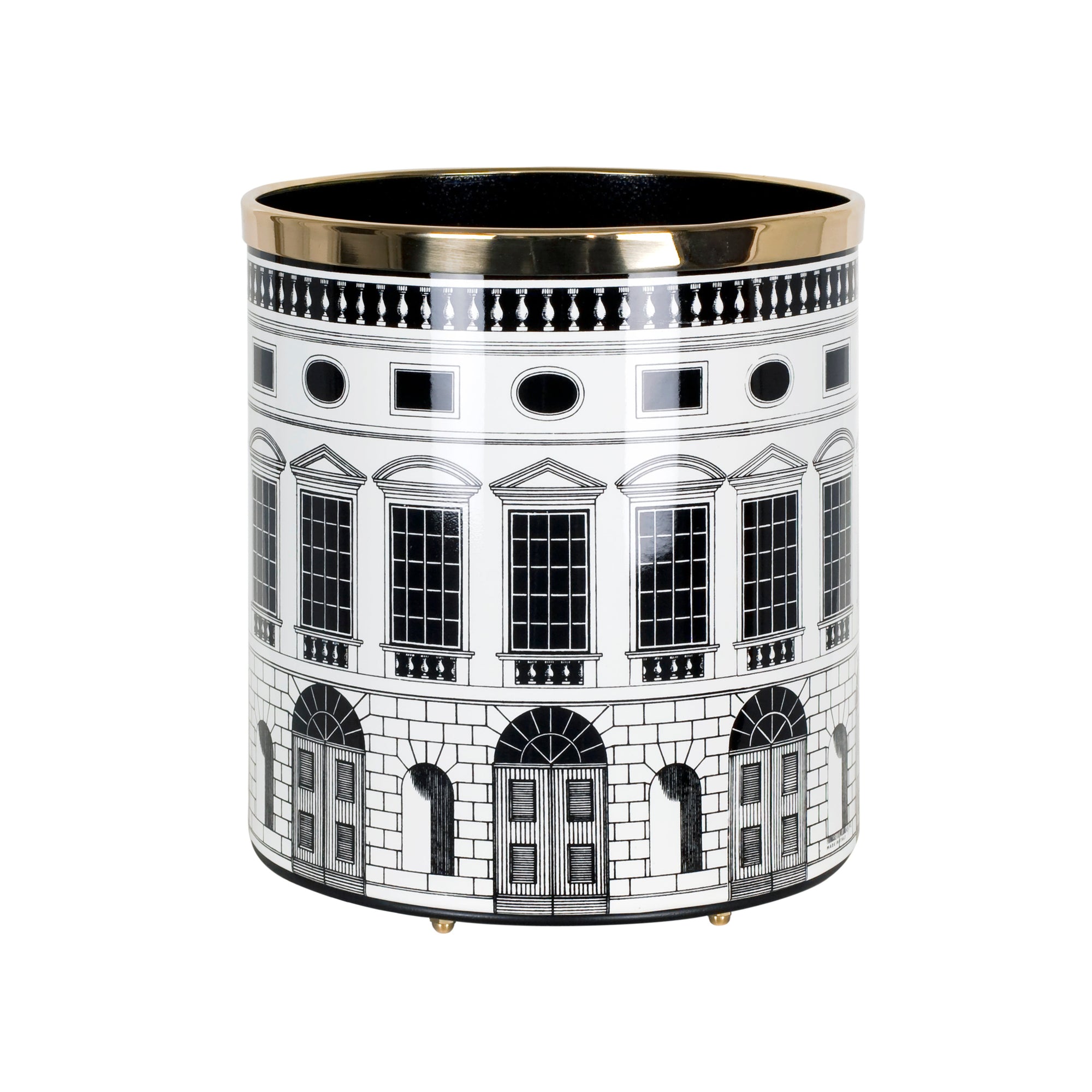 Civette wastepaper basket - Black & White