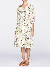 4qty RELIQUAT 130€ 0%  / Robe col V Paquerette - Liberty