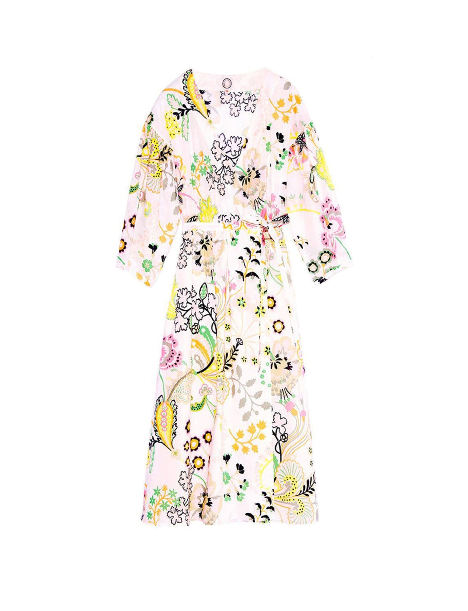 4qty RELIQUAT 130€ 0%  / Robe col V Paquerette - Liberty