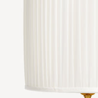 Pleated cylindrical lampshade - White