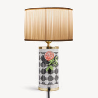Pleated cylindrical lampshade - Warm white