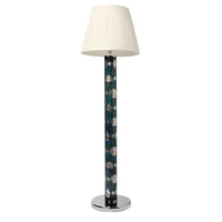 Conical pleated shade and floor lamp base - Warm white
