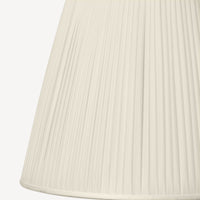 Conical pleated shade and floor lamp base - Warm white