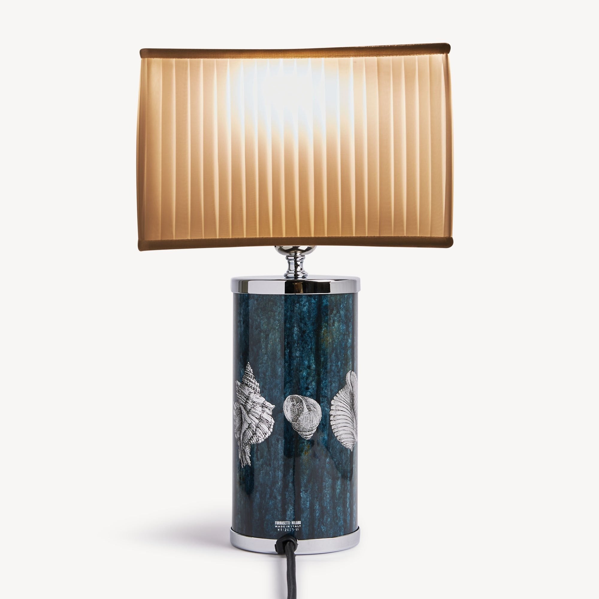 Cylindrical pleated shade - Optical white