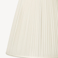 Conical pleated shade and floor lamp base - Optical white