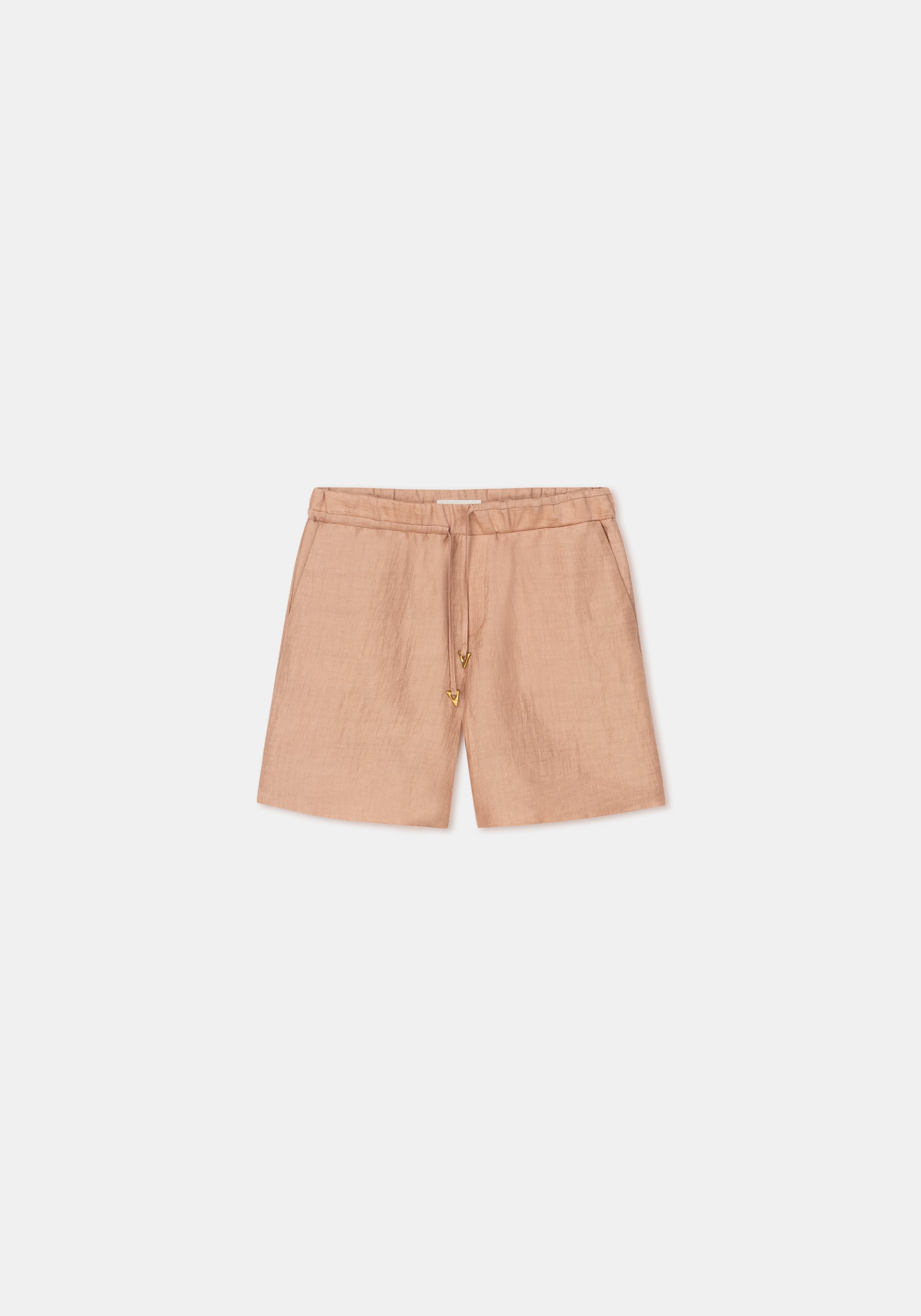 Short Paramount à cordon en lin - Apricot