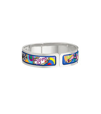 Bracelet Ballerina en émail et plaqué au rhodium - Rouge & rose & bleu