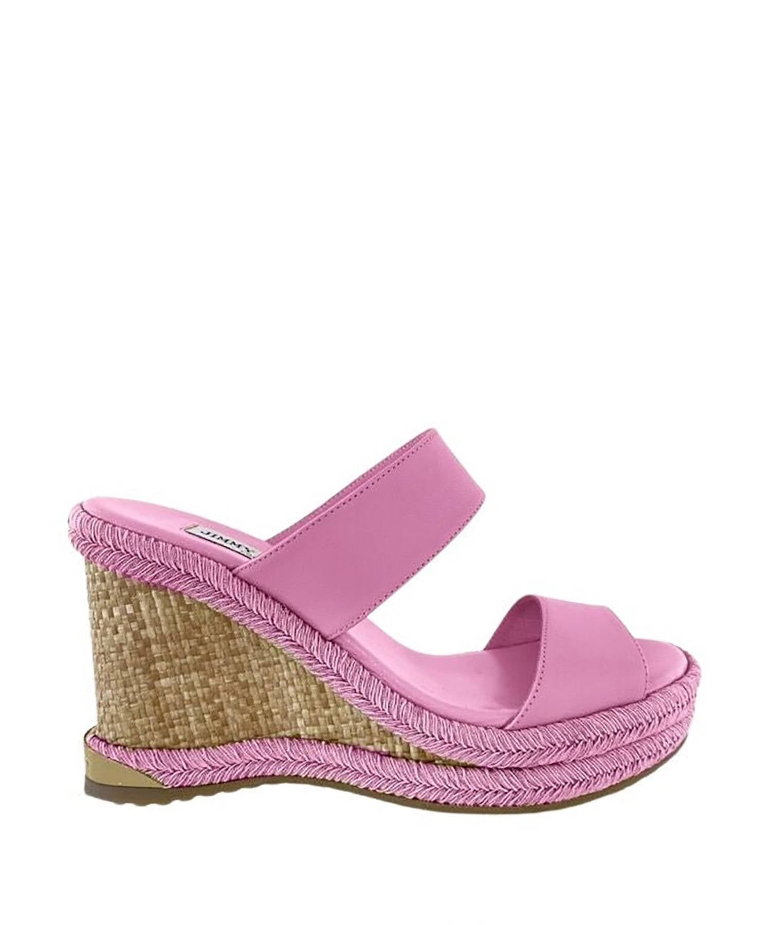 Mules compensées Parker 100 en cuir - Peony & Natural