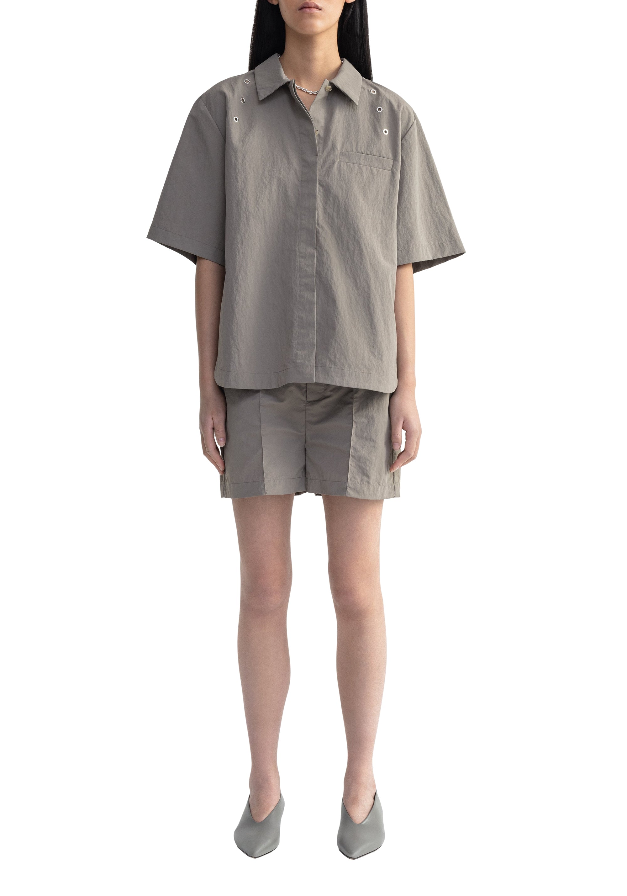 Short Parker à plis - Ash