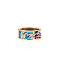Bague Miss en émail et décoré à l'or - Rouge & rose & bleu