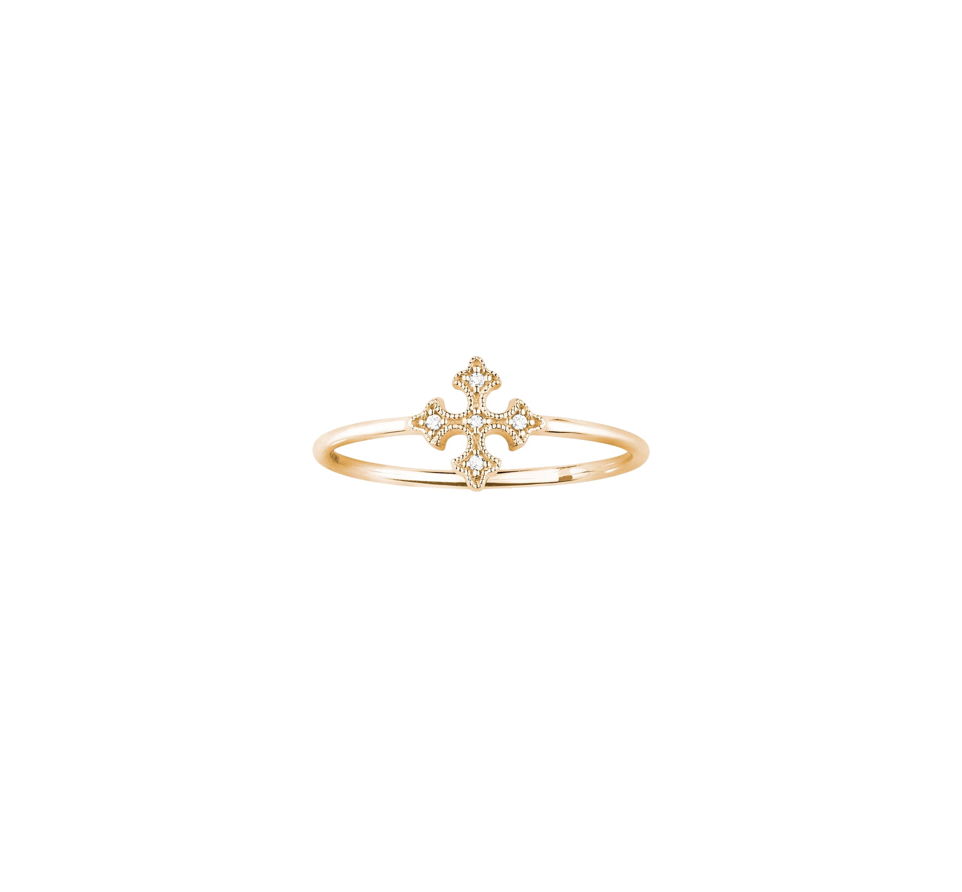 "Passion" ring in 18K yellow gold set with diamonds - Yellow gold