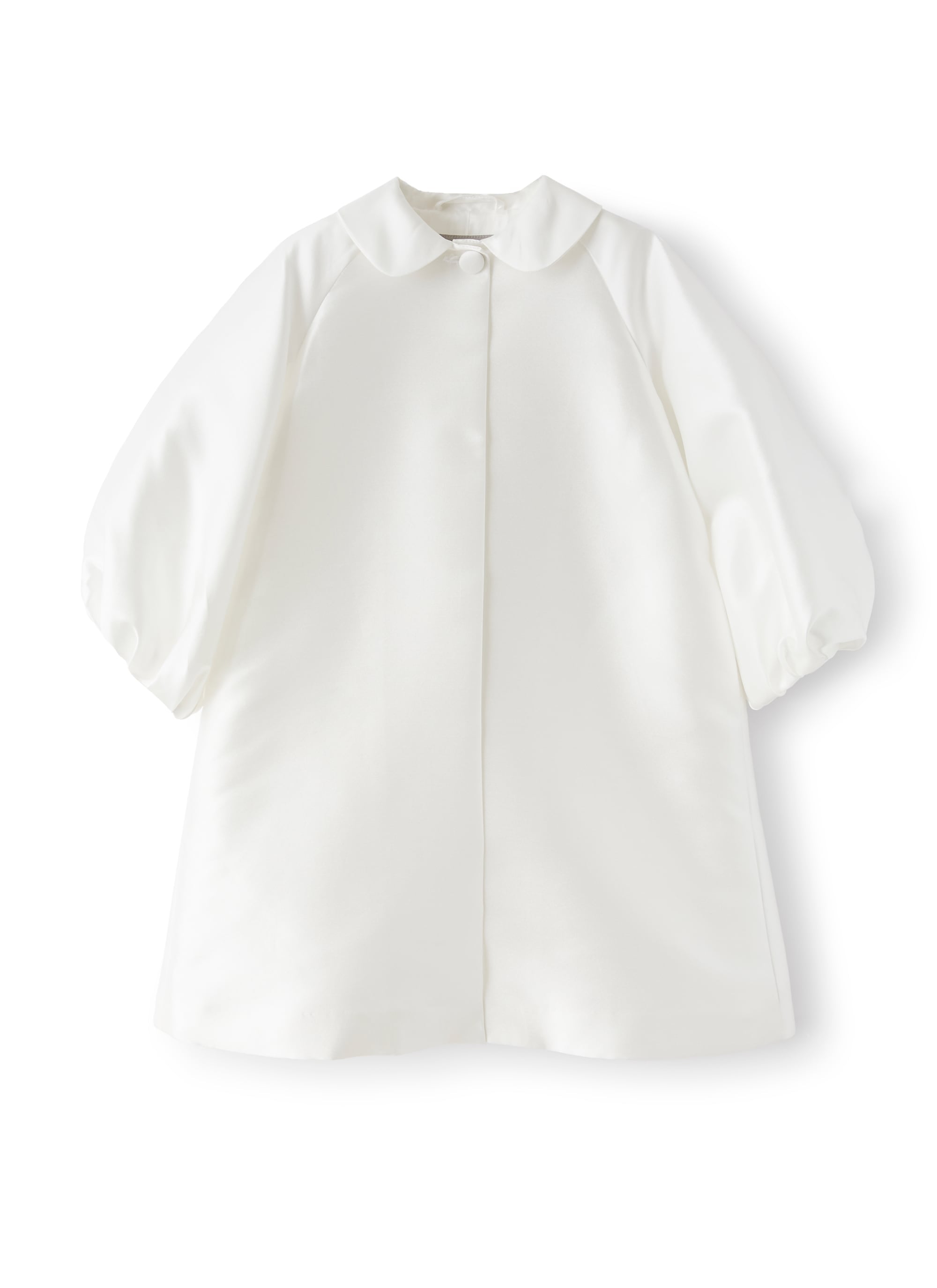 Overcoat in white mikado