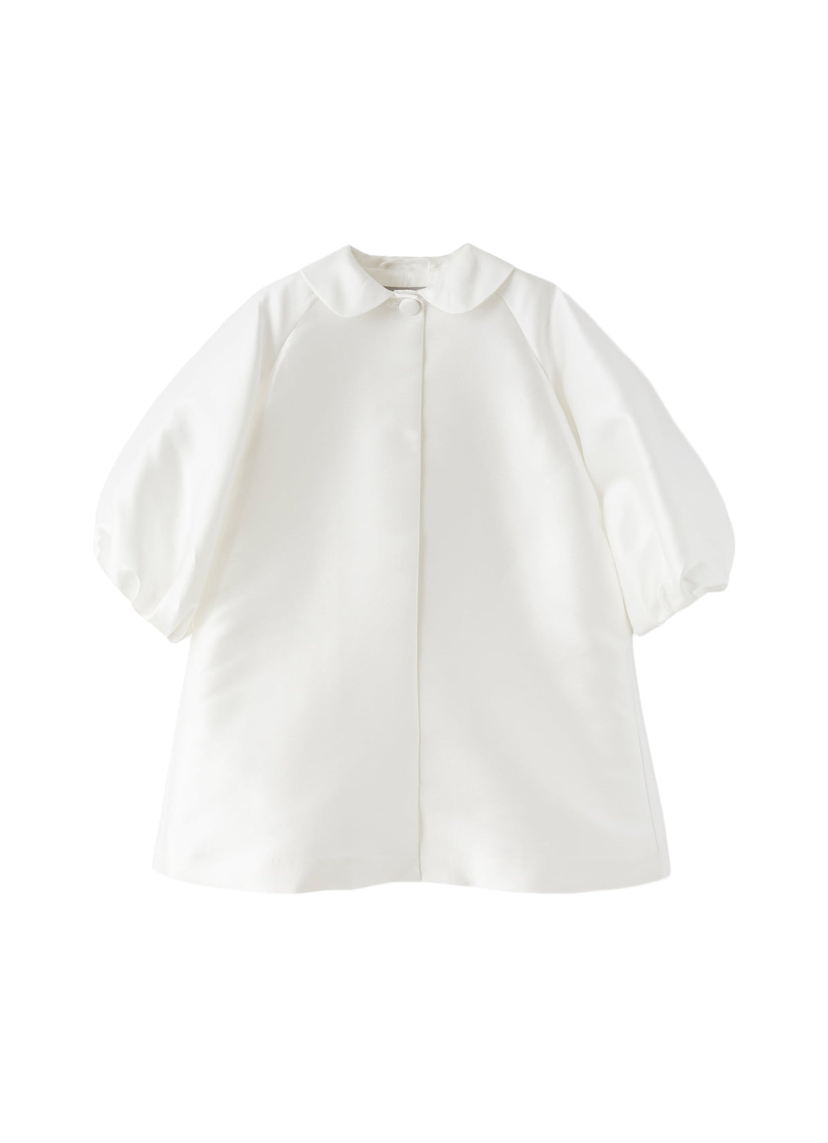 Overcoat In White Mikado