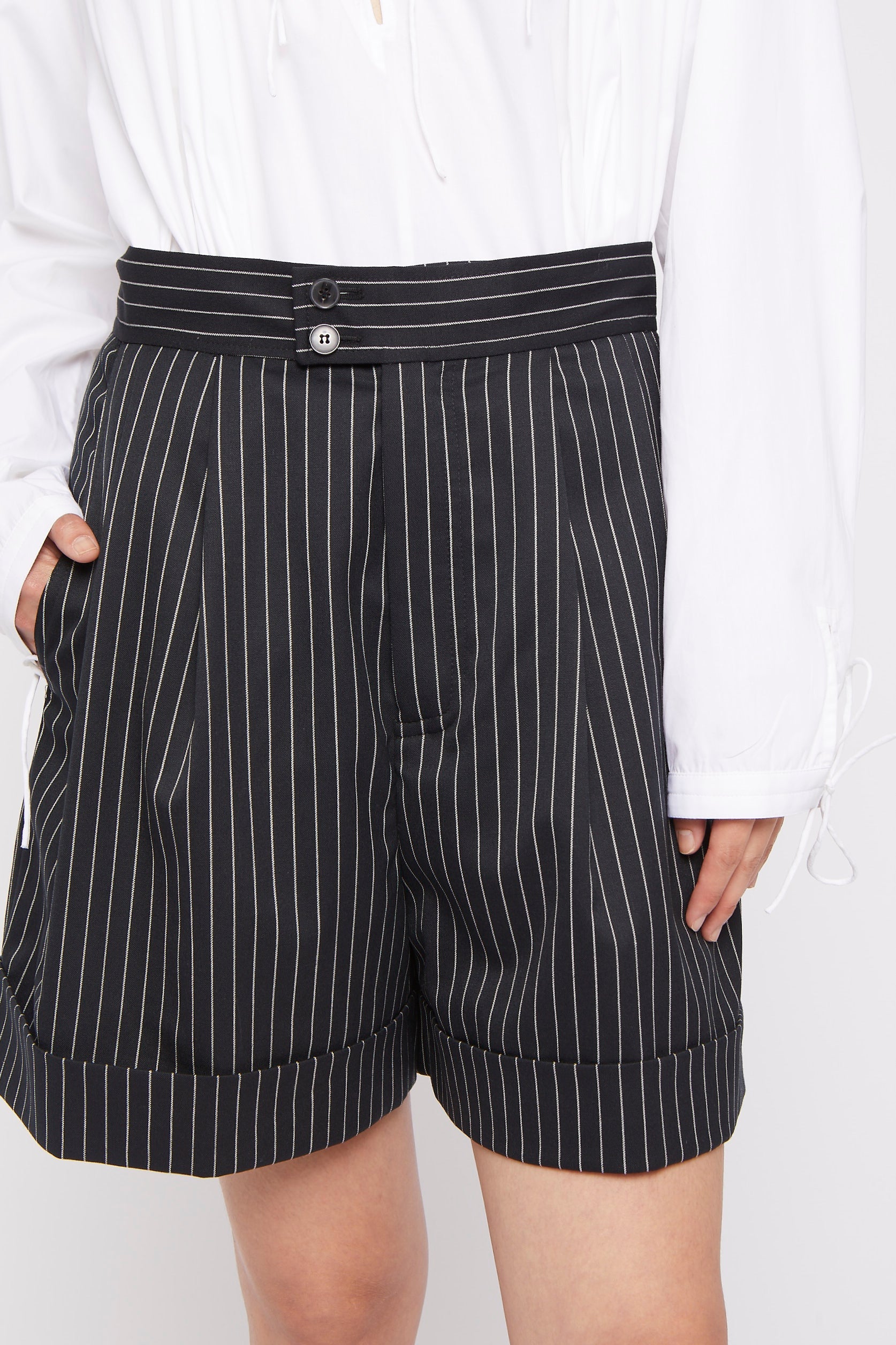 Bermuda Paul en laine - Black & White