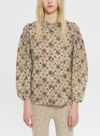 Blouse imprimée Paula - Cream