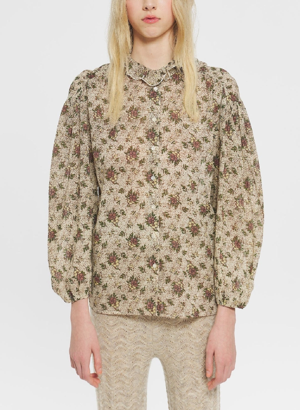 Blouse imprimée Paula - Cream