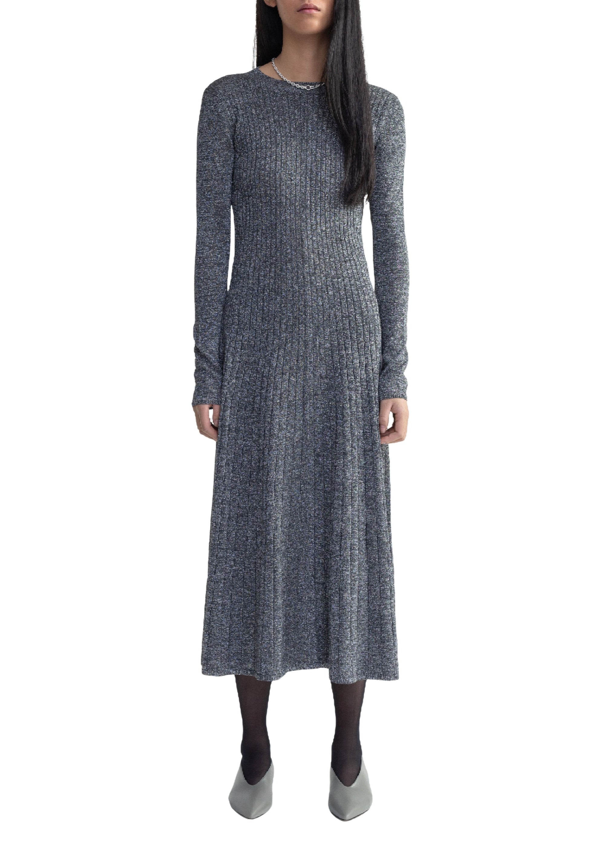 Robe midi Pavlova côtelée et scintillante - Storm