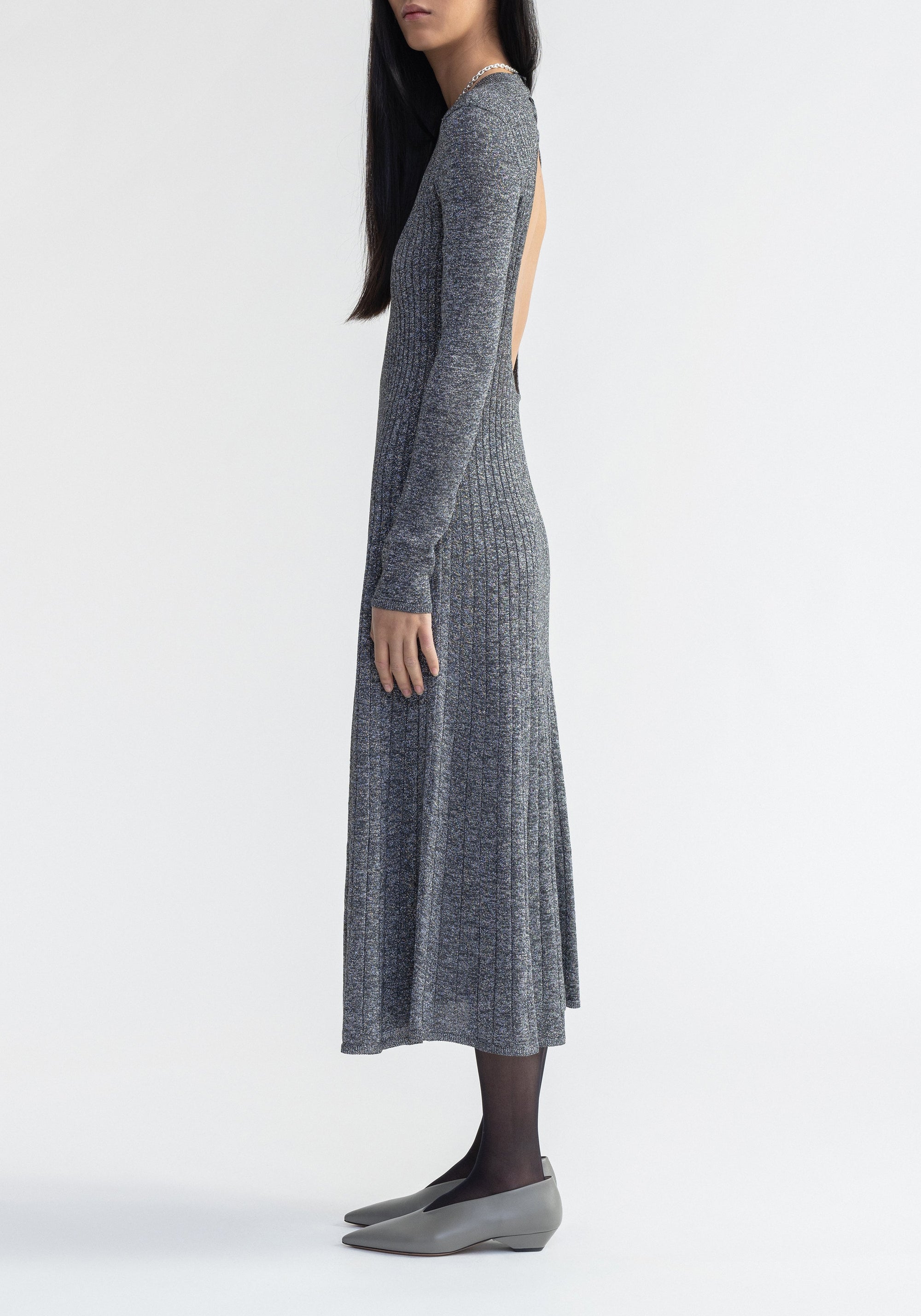 Robe midi Pavlova côtelée et scintillante - Storm