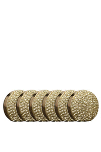 Set of 6 crystal-plated place card holders - Gold