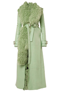 Long wool coat - Almond