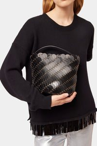 Sac seau Paco en cuir - Black